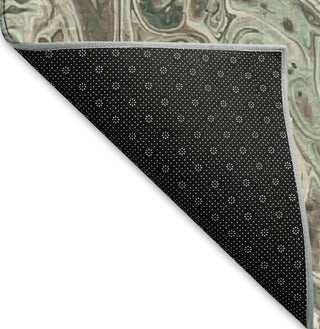 Piper Looms Mayfield Abstract AMF54 Mint Machine Washable Area Rug Backing Image