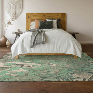 Piper Looms Mayfield Abstract AMF54 Mint Machine Washable Area Rug Lifestyle Image Feature