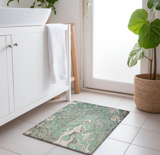 Piper Looms Mayfield Abstract AMF54 Mint Machine Washable Area Rug Scatter Lifestyle Image Feature