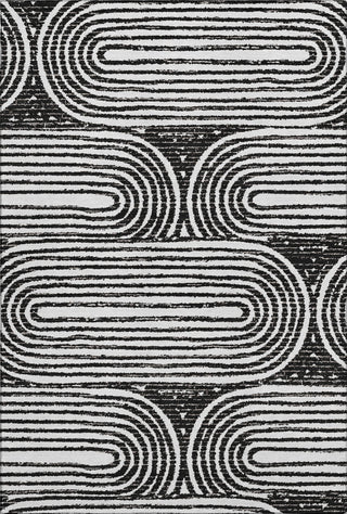 Piper Looms Mayfield Art Deco AMF540 Black Machine Washable Area Rug main image