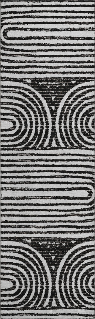 Piper Looms Mayfield Art Deco AMF540 Black Machine Washable Area Rug Runner Main Image