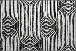 Piper Looms Mayfield Art Deco AMF540 Black Machine Washable Area Rug Scatter Main Image