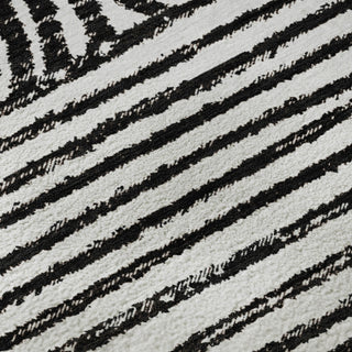 Piper Looms Mayfield Art Deco AMF540 Black Machine Washable Area Rug Swatch Image