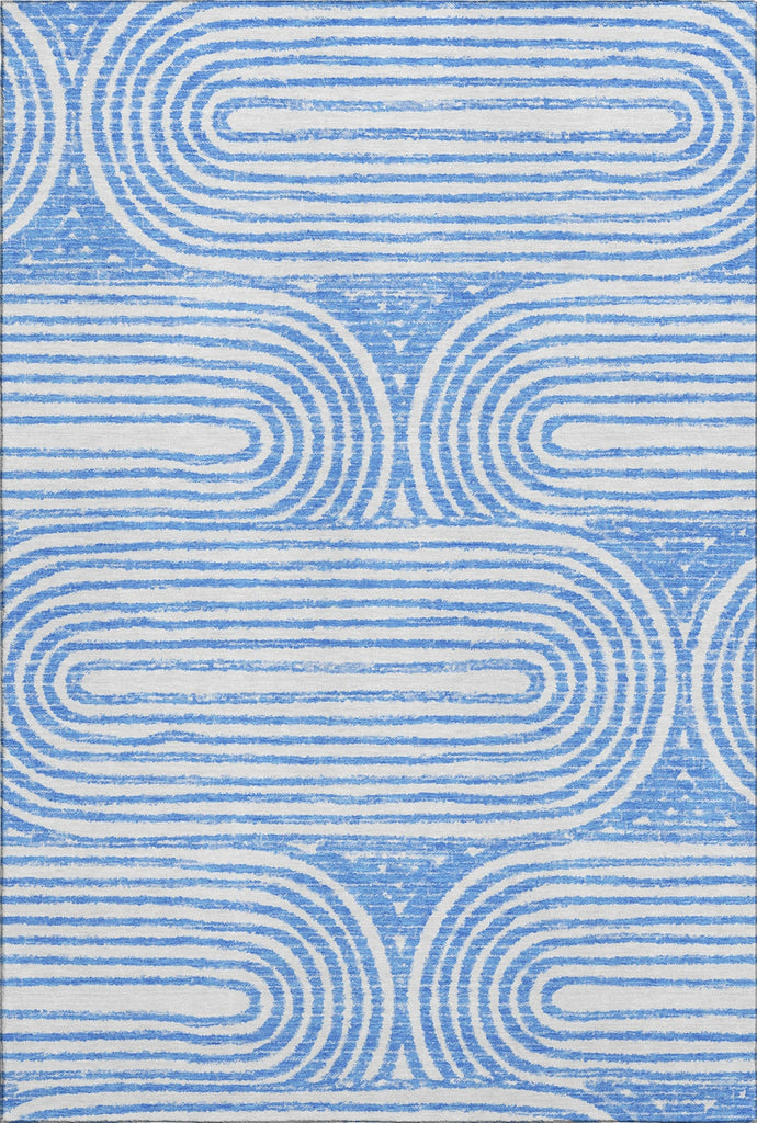 Piper Looms Mayfield Art Deco AMF540 Blue Machine Washable Area Rug main image