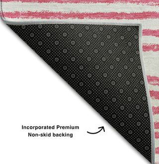 Piper Looms Mayfield Art Deco AMF540 Blush Machine Washable Area Rug Backing Image