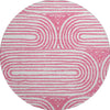 Piper Looms Mayfield Art Deco AMF540 Blush Machine Washable Area Rug Round Main Image