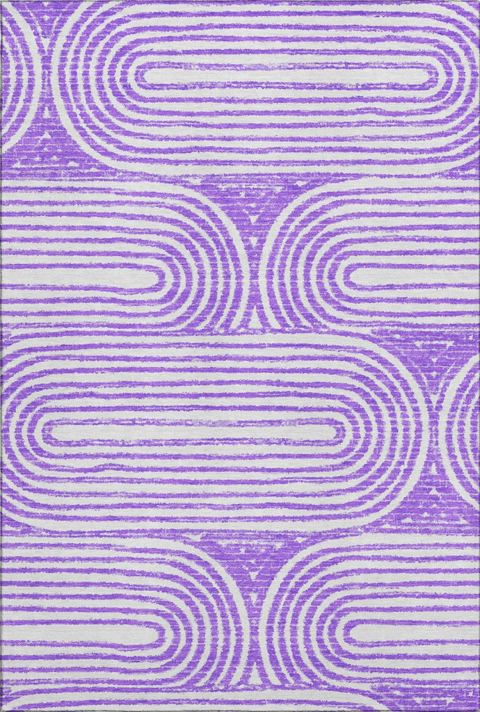 Piper Looms Mayfield Art Deco AMF540 Purple Machine Washable Area Rug main image