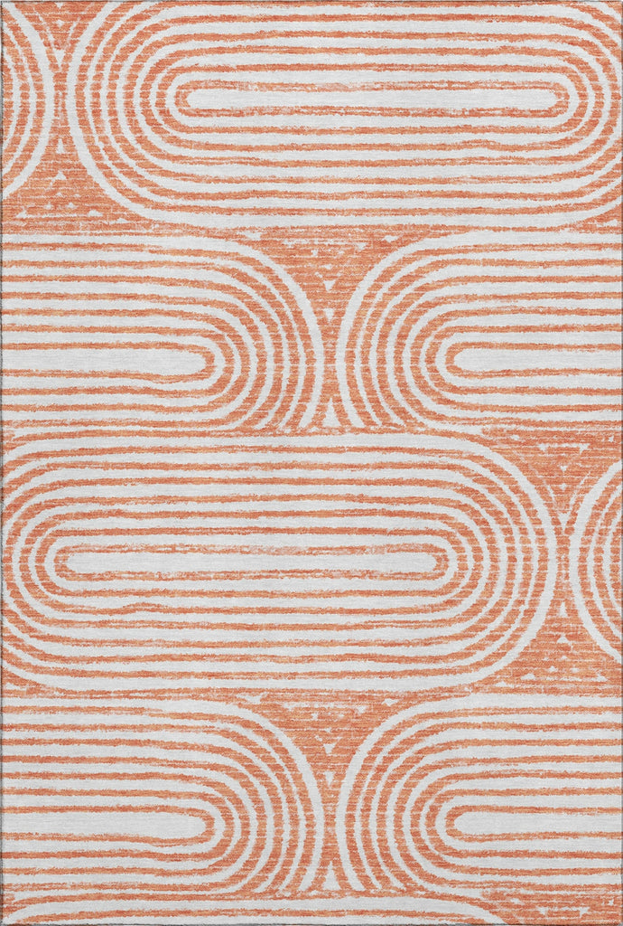 Piper Looms Mayfield Art Deco AMF540 Salmon Machine Washable Area Rug main image