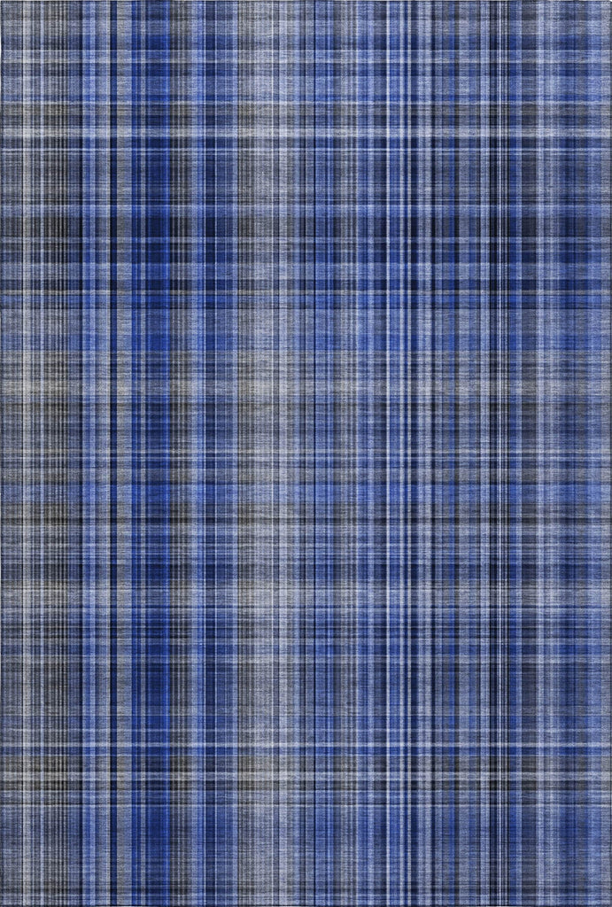 Piper Looms Mayfield Plaid AMF541 Navy Machine Washable Area Rug main image