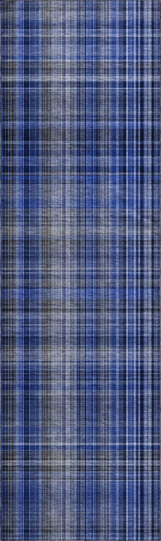 Piper Looms Mayfield Plaid AMF541 Navy Machine Washable Area Rug Runner Main Image