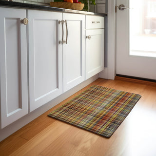 Piper Looms Mayfield Plaid AMF541 Paprika Machine Washable Area Rug Scatter Lifestyle Image Feature