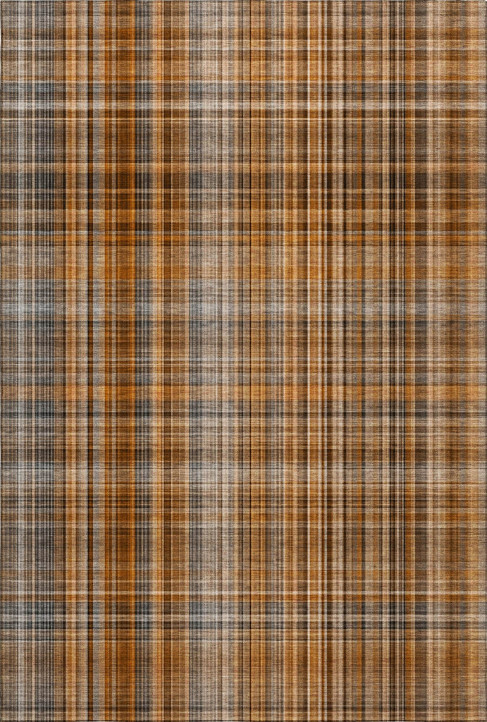 Piper Looms Mayfield Plaid AMF541 Terracotta Machine Washable Area Rug main image