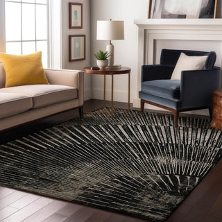 Piper Looms Mayfield Organic AMF542 Black Machine Washable Area Rug Lifestyle Image Feature