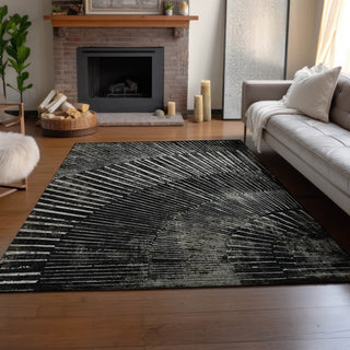 Piper Looms Mayfield Organic AMF542 Black Machine Washable Area Rug Lifestyle Image Feature