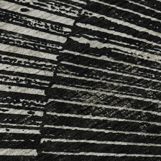 Piper Looms Mayfield Organic AMF542 Black Machine Washable Area Rug Swatch Image
