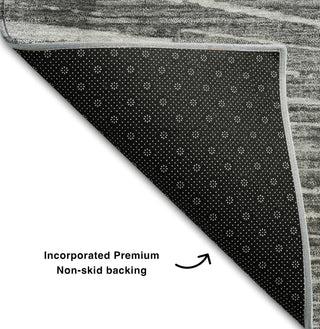 Piper Looms Mayfield Organic AMF542 Gray Machine Washable Area Rug Backing Image