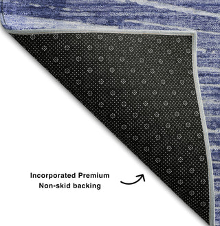 Piper Looms Mayfield Organic AMF542 Navy Machine Washable Area Rug Backing Image