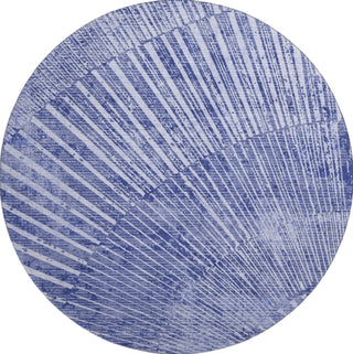 Piper Looms Mayfield Organic AMF542 Navy Machine Washable Area Rug Round Main Image