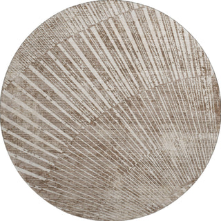 Piper Looms Mayfield Organic AMF542 Taupe Machine Washable Area Rug Round Main Image