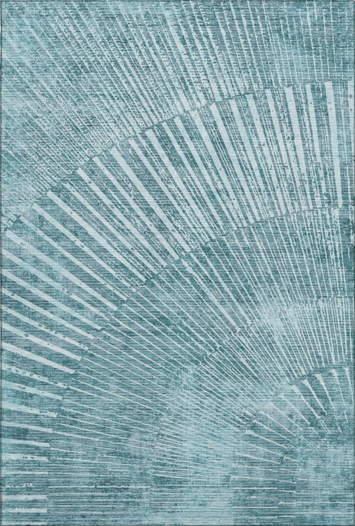 Piper Looms Mayfield Organic AMF542 Teal Machine Washable Area Rug main image