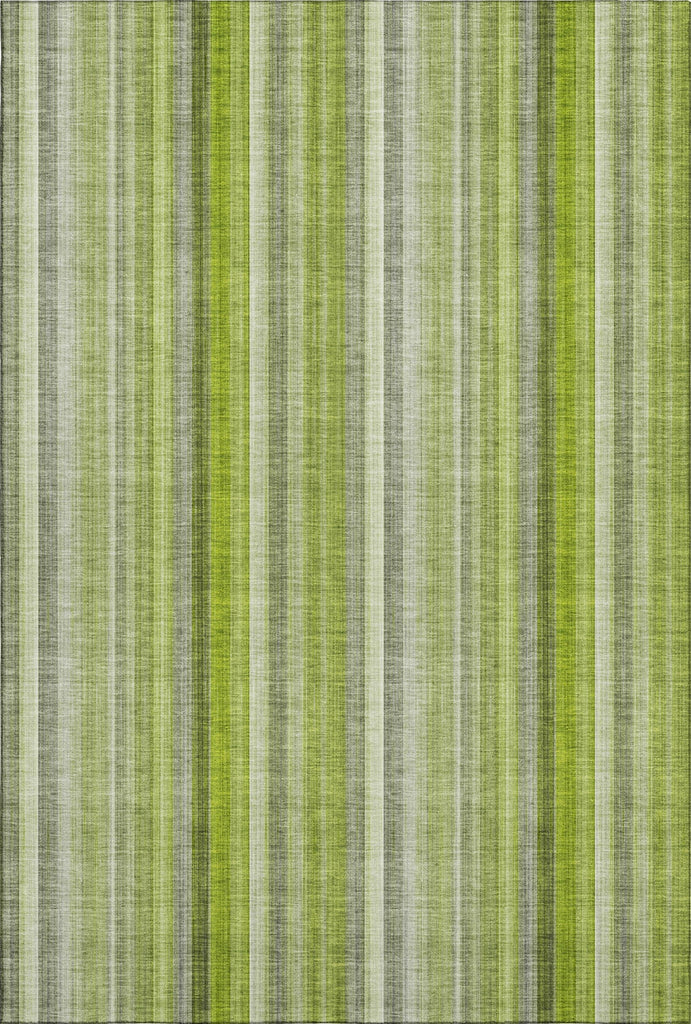 Piper Looms Mayfield Stripes AMF543 Green Machine Washable Area Rug main image