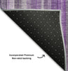 Piper Looms Mayfield Stripes AMF543 Purple Machine Washable Area Rug Backing Image