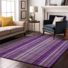Piper Looms Mayfield Stripes AMF543 Purple Machine Washable Area Rug Lifestyle Image Feature