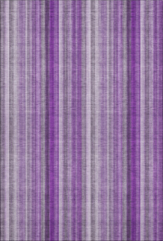 Piper Looms Mayfield Stripes AMF543 Purple Machine Washable Area Rug main image