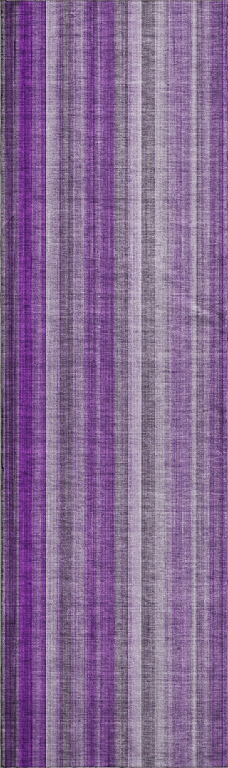 Piper Looms Mayfield Stripes AMF543 Purple Machine Washable Area Rug Runner Main Image