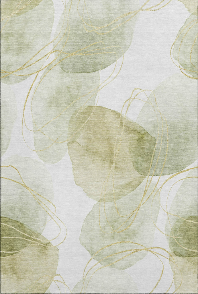 Piper Looms Mayfield Organic AMF544 Green Machine Washable Area Rug main image