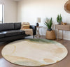 Piper Looms Mayfield Organic AMF545 Beige Machine Washable Area Rug Round Lifestyle Image Feature