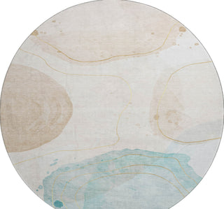 Piper Looms Mayfield Organic AMF546 Beige Machine Washable Area Rug Round Main Image
