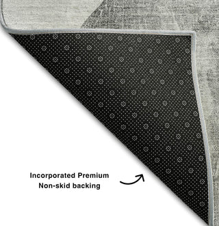 Piper Looms Mayfield Organic AMF547 Gray Machine Washable Area Rug Backing Image