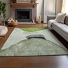 Piper Looms Mayfield Organic AMF547 Green Machine Washable Area Rug Lifestyle Image Feature