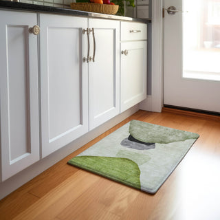 Piper Looms Mayfield Organic AMF547 Green Machine Washable Area Rug Scatter Lifestyle Image Feature