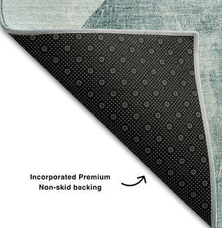 Piper Looms Mayfield Organic AMF547 Teal Machine Washable Area Rug Backing Image