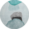 Piper Looms Mayfield Organic AMF547 Teal Machine Washable Area Rug Round Main Image
