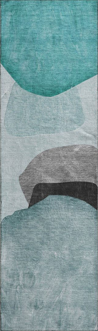 Piper Looms Mayfield Organic AMF547 Teal Machine Washable Area Rug Runner Main Image