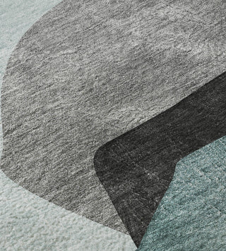 Piper Looms Mayfield Organic AMF547 Teal Machine Washable Area Rug Swatch Image