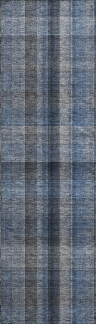 Piper Looms Mayfield Plaid AMF548 Blue Machine Washable Area Rug Runner Main Image