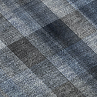 Piper Looms Mayfield Plaid AMF548 Blue Machine Washable Area Rug Swatch Image