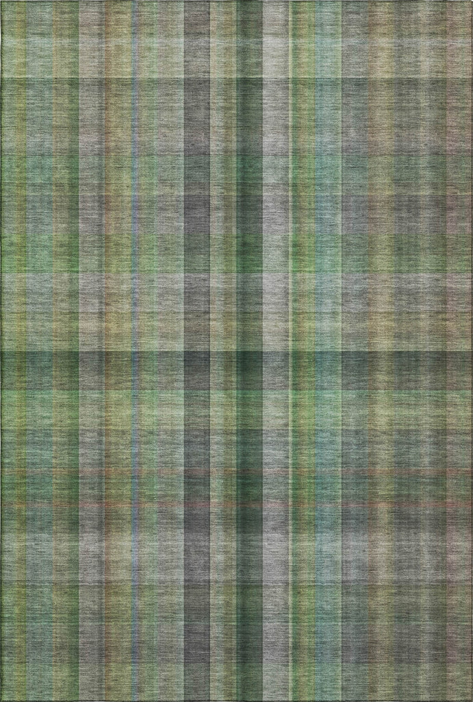 Piper Looms Mayfield Plaid AMF548 Green Machine Washable Area Rug main image