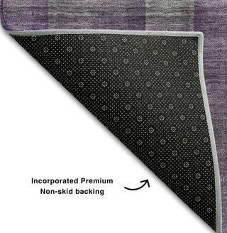 Piper Looms Mayfield Plaid AMF548 Purple Machine Washable Area Rug Backing Image