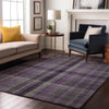 Piper Looms Mayfield Plaid AMF548 Purple Machine Washable Area Rug Lifestyle Image Feature
