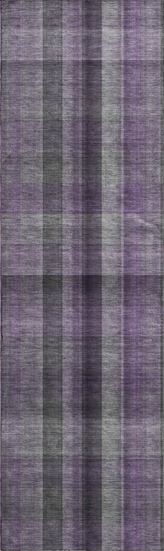 Piper Looms Mayfield Plaid AMF548 Purple Machine Washable Area Rug Runner Main Image