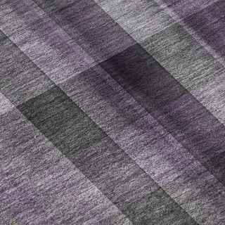 Piper Looms Mayfield Plaid AMF548 Purple Machine Washable Area Rug Swatch Image
