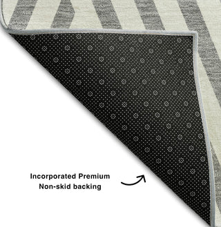 Piper Looms Mayfield Geometric AMF550 Gray Machine Washable Area Rug Backing Image