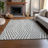 Piper Looms Mayfield Geometric AMF550 Gray Machine Washable Area Rug Lifestyle Image Feature