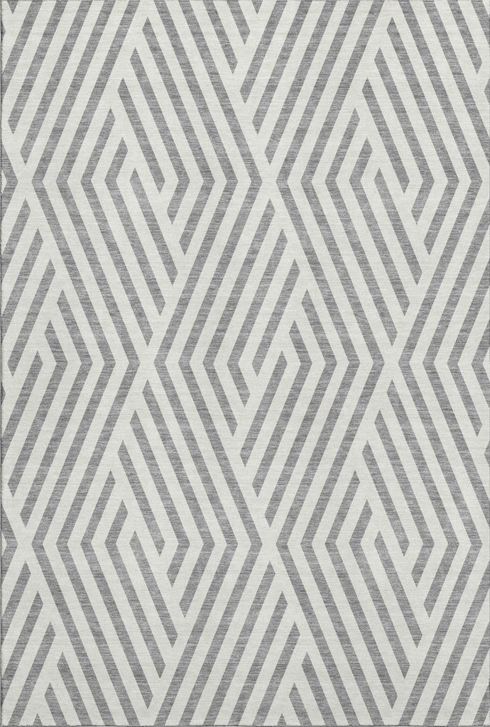 Piper Looms Mayfield Geometric AMF550 Gray Machine Washable Area Rug main image