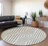Piper Looms Mayfield Geometric AMF550 Gray Machine Washable Area Rug Round Lifestyle Image Feature